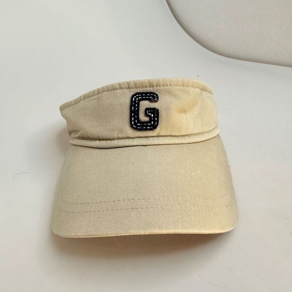 Gap Beige Adjustable Visor, 100% Cotton, "G" embroidered patch front, OSFA EUC - Picture 13 of 16